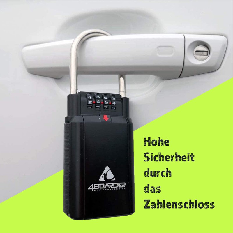 4boarder® Surfy Key Safe with Number Code, Weatherproof Key Box,