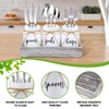 Tiangrid 4 Pcs Mason Jar Utensil Holder Silverware Caddy Glass