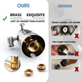 PROOX All Metal Tub Spout with Diverter Brushed Nickel, Diverter Tub Spout for Hand Shower