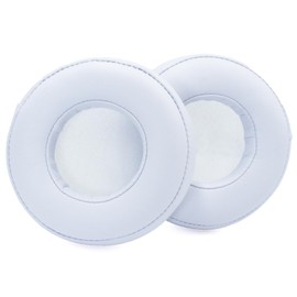 Protein Leather Ear Cushions Compatible with Beats Mixr Pro/by Dr Dre Detox Headphones, Xinyuekj Replacement Memory Foam Earpads, Soft Comfort Seal (White)