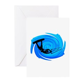 CafePress KITEBOARD Greeting Cards Greeting Card (20-pack), Note Card with Blank Inside, Birthday Card Matte