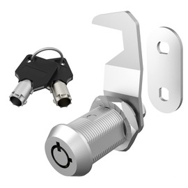 BOZXYE 1 Pack Toolbox Locks with Keys, Hook Cam, 1-1/8" Cam Lock Keyed Alike, Cabinet Locks Tool Box Lock Fits for Mailbox RV Storage Door, Zinc Alloy