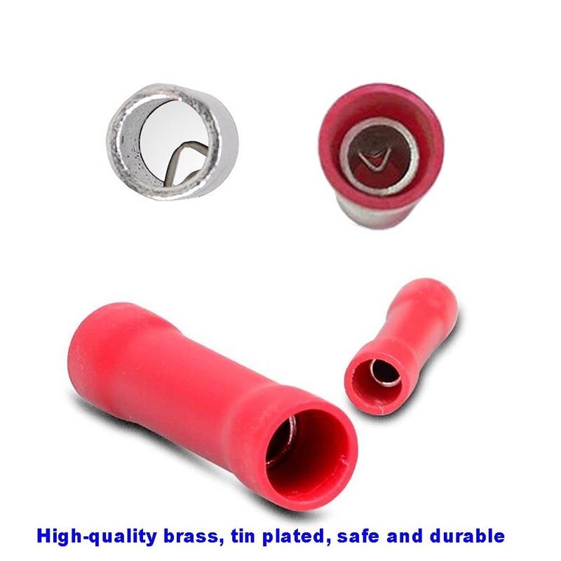 Ruidee Pack of 100 cable connectors, butt connectors, cable lugs,