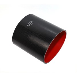 LTI Universal (152 mm) 6 pulgadas de longitud 4 capas reforzado alto rendimiento (127 mm) 5 pulgadas ID acoplamiento recto manguera de silicona (5 pulgadas negro)