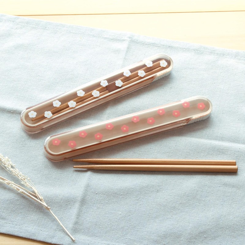 Lab Clip Chopsticks Koume Chopsticks Case Set, Red C24-ZLH-RD