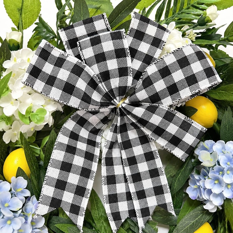 Spring Lemon Wreath for Front Door, 22 Inch Farmhouse Hydrangea
