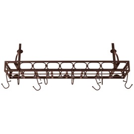 Old Dutch Bookshelf Pot Rack, 36.25x9x12, Bronze
