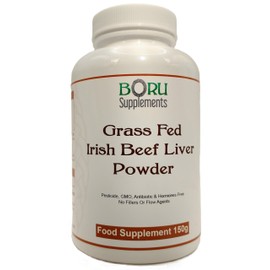 Boru Grass Fed Irish Beef Liver Powder Undefatted 150 grams No additives (not capsules)