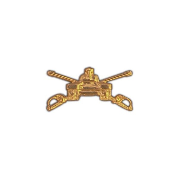 US Army Armored Tank with Crossed Sabres Lapel Pin