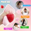 Big Strawberry Glow in The Dark Squishies, Sticky Fruit Squeeze,
