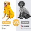Havenfly Impermeable para Perros con Capucha con Rayas Reflectantes，Ajustable，Resistente al