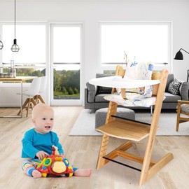 High Chair Cushion, Soft and Comfortable Baby Seat Cover with 2 Pieces High Chair Placemat, for Tripp Trapp Baby Cushion Makes Baby Sitting More Comfortable (Sea Animals)