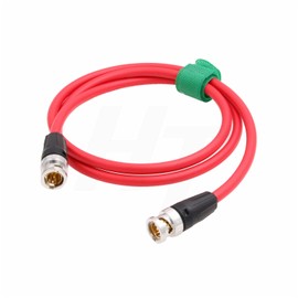 Rugged 4K 60p 12G SDI Video Coaxial Cable 75 Ohm BNC to BNC for ARRI RED Sony Camera BMD Monitor 60cm Red