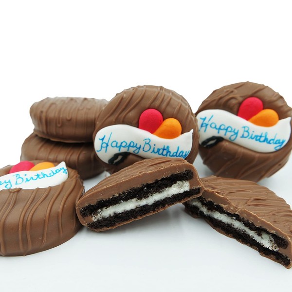 Philadelphia Candies Milk Chocolate Covered OREO® Cookies, Happy Birthday Gift Net Wt 8 oz