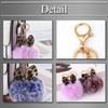 BUZZxSELECTION Women's Cat Ear Cat Leopard Print Keyring Charm Keychain