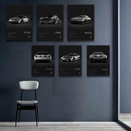 Sports Car Pattern Unframed Painting, 1 Count Modern Canvas Wall Art, Wall Decor for Home Living Room Bedroom Study Room, Home Decor - Specification: 40*60cm, pattern: Style 4