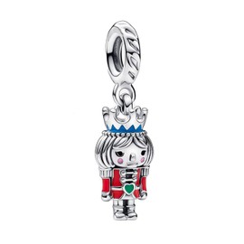 EXWARM Jewelry 925 Sterling Silver Festive Nutcracker 2022 Dangle Charm for Women Bracelets Necklaces,Mother's Day Christmas Gifts for Women