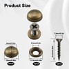 Aifeier ET 10Pcs Pure Brass Decorative Screws with Caps, Mirror