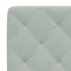 vidaXL Velvet Headboard Cushion in Light Gray - Decorative Bedroom