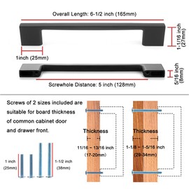 KOOFIZO Wide Foot Cabinet Bar Pull - Oil Rubbed Bronze Modern Solid Handle, 5 Inch/128mm Screw Spacing, 10-Pack for Kitchen Cupboard Door, Bedroom Dresser Drawer, Bathroom Wardrobe Hardware