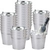 Didaey 24 Pack Galvanized Metal Buckets Bulk 6 Inch Small