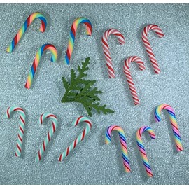 Christmas Candy Cane Decorations Ornaments, 12 pieces