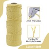 POPOYU 2mm Macrame Cord,100m Natural Cotton Macrame Rope,Yellow Macrame Cotton