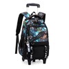 VIDOSCLA Graffiti Rolling Backpack Kids Schoolbag with Wheels Trolly BookBag
