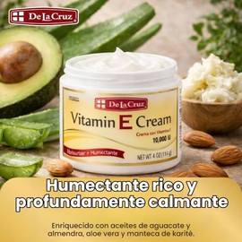 De La Cruz Vitamin E Cream, 4 Ounce