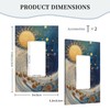 Azjincos Decorative Art Light Switch Covers Abstract Sun And Ocean