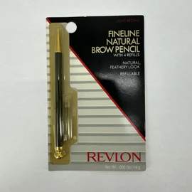 Revlon RARE Vintage Revlon Fineline Natural Brown Pencil with 4 Refills LIGHT BROWN NOS