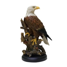 13-Inch Majestic Bald Eagle Statue – Stunning American Eagle Figurine for Home or Garden Décor, Bald Eagle Design Toscano Outdoor Statue, Vivid Patriotic Accent Piece