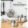 MICHELANGELO Stainless Steel Saucepan Set with Lids 1QT & 2QT