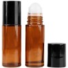 Zenarao 2-Pack Brown Glass 50ml Essential Oil Roller Bottles -
