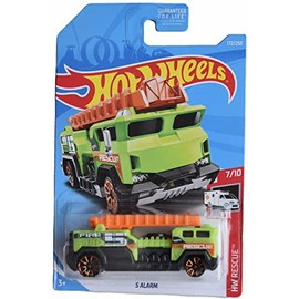 Hot Wheels 5 Alarm Green Fire Truck, 1:64 Scale, Kid, Unisex, Children 3-7
