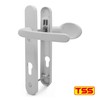 TSS White UPVC Door Handle Pair Set, Sprung, 92mm PZ