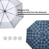 8-Rib Three-Fold Automatic Silver Umbrella, Sun and Rain Dual-Use -