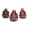 3PCS Buddha Statue Candle Holder Stand Resin Buddha Candlestick Ornament