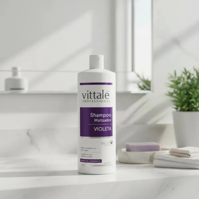 Vittalé Shampoo Matizador Violeta - Matiza Rayos Y Canas 1l