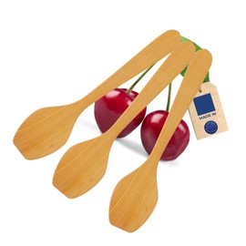 HOFMEISTER® Cooking Spoon, Spatula & Lifter Made of Elegant Cherry Wood, Heat-Resistant, Antibacterial, No Plastic, Will Not Scratch the Pot, Made in Europe, for Cooking & Baking