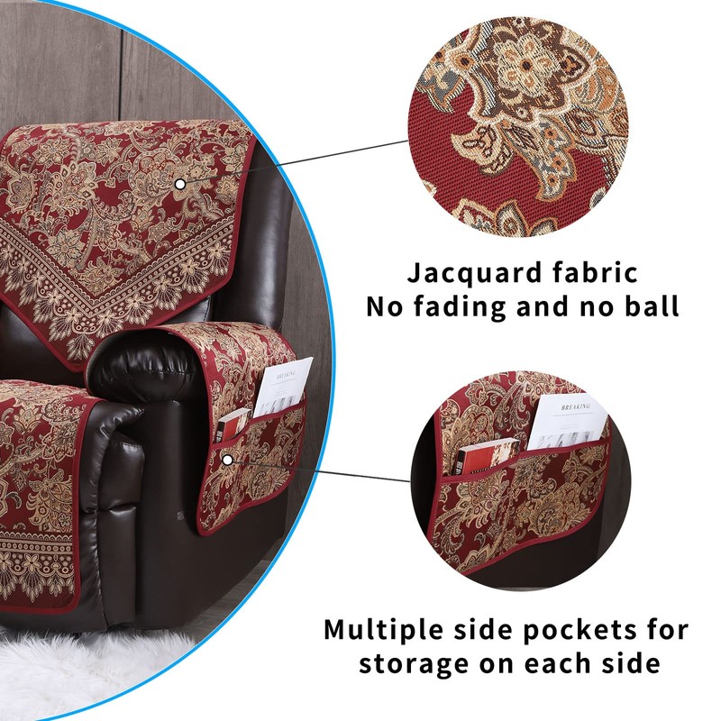 LUFEIJIASHI Waterproof Recliner Sofa Covers Non-Slip Recliner Couch Covers for