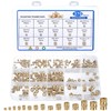 370 Pcs Brass Knurled Insert, M2 M2.5 M3 M4 M5