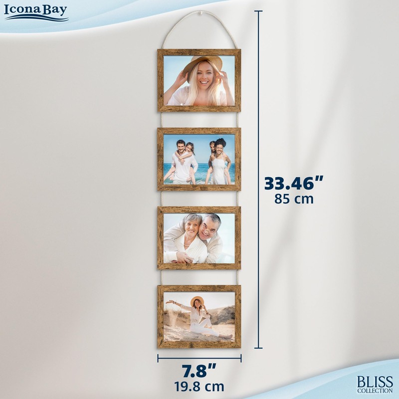 Icona Bay - 5x7 Wall Hanging Picture Frames Collage with