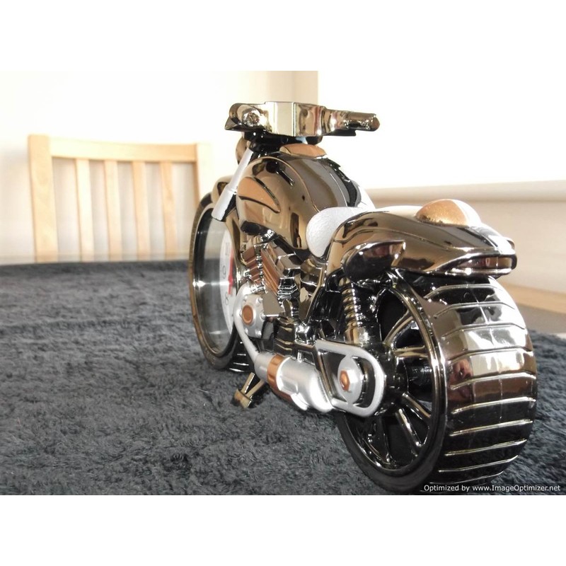 Copper Top - Novelty Motorbike Desk Alarm Clock Gift Him