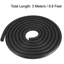 MACHSWON Foam Rubber Seal Weather Strip 13mm Diameter 3 Meters, for Marine Home Cases Door Window and Hatch, Round Draught Excluder Seal Strips Soundproofing Waterproof Seal, Black