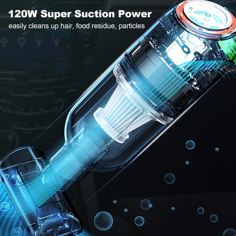 Handheld Vacuum, Cordless Car Vacuum Cleaner, 120W Portable Dust Buster