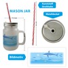 Underwater Mason Jar with Handle Drinking Glass with Lid with
