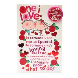 One I Love Birthday Card - Birthday Card for Her - Birthday Card for Him - Badge Included
