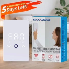 MAXKOSKO WiFi Smart Thermostat with Touchscreen LED Display 120V/240V