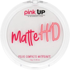 PINK UP Matte HD Polvo Compacto HD Matificante Para Pieles Mixtas Controla el brillo en la piel del rostro Maquillaje Polvo traslucido Makeup Modelo PKHD